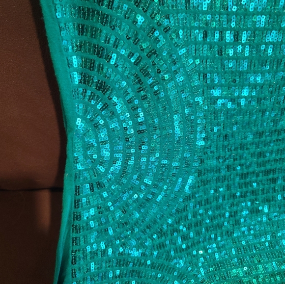 Charlotte Russe Teal Sequin Party Tank - Picture 4 of 6